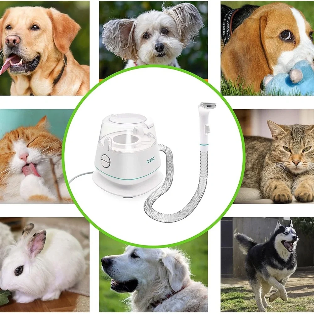 Aproth 5-in-1 Pet Grooming Vacuum Kit Low Noise Dog Cat Grooming System Clipper